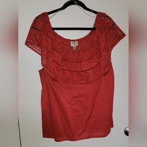 Off the shoulder lace top